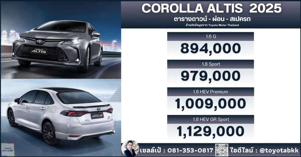 ราคา-corolla altis