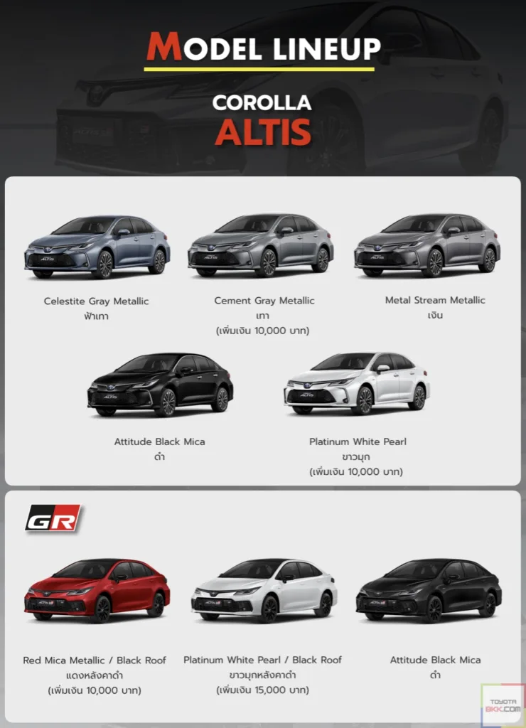 สีรถ-corolla altis